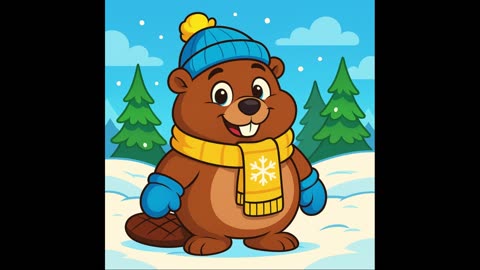 Winter Kids Song – The Stylish Little Beaver with Blue Hat and Mittens | North Dakota Fairytales