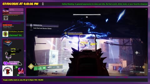 Destiny 2: 7-4-25 Bunker E15 is the Lost Sector. Arc Surge.