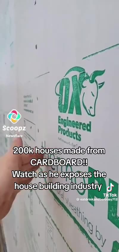200k houses made from cardboard!🤯 Watch as he exposes the house building industry