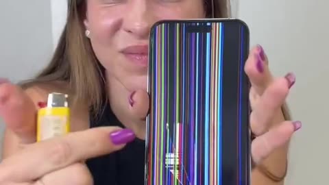 Fixing cell phone with lighter