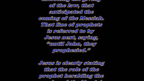 Matthew 11:13 - Daily Bible Verse Commentary