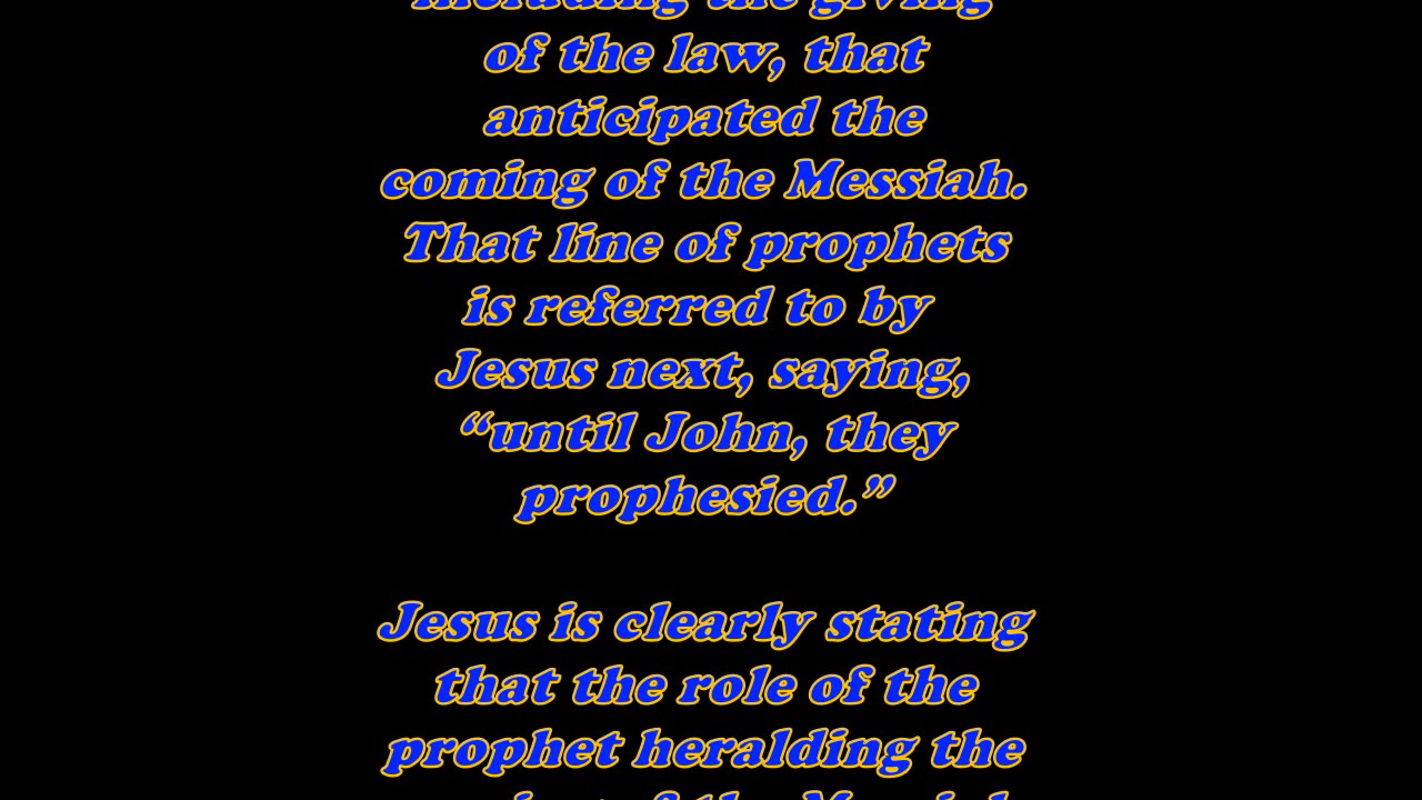 Matthew 11:13 - Daily Bible Verse Commentary
