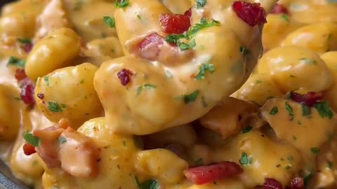 Cheesy Chicken, Bacon & Pesto Gnocchi | One-Pan Creamy Comfort!