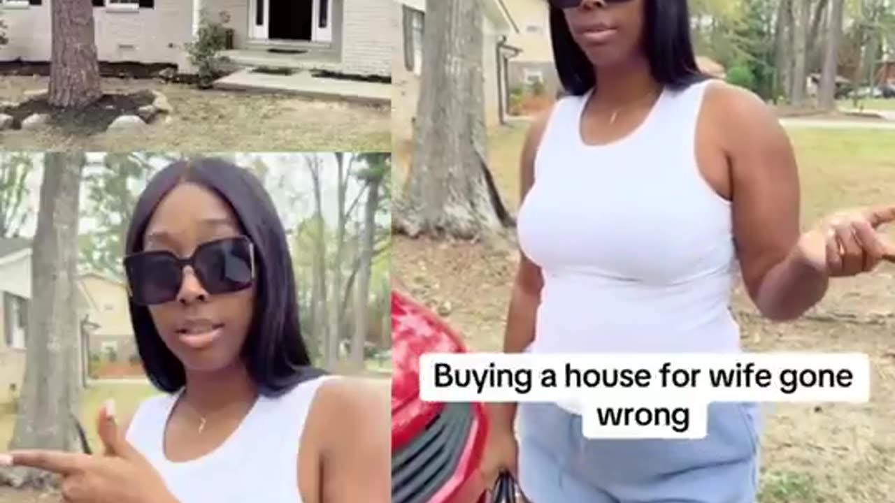 Woman is upset after her husband surprises her with a budget-friendly house