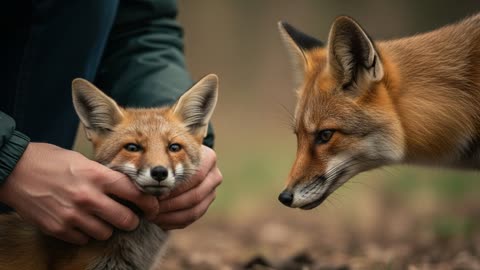 Man Helps Foxes Give Birth in Heartwarming Rescue