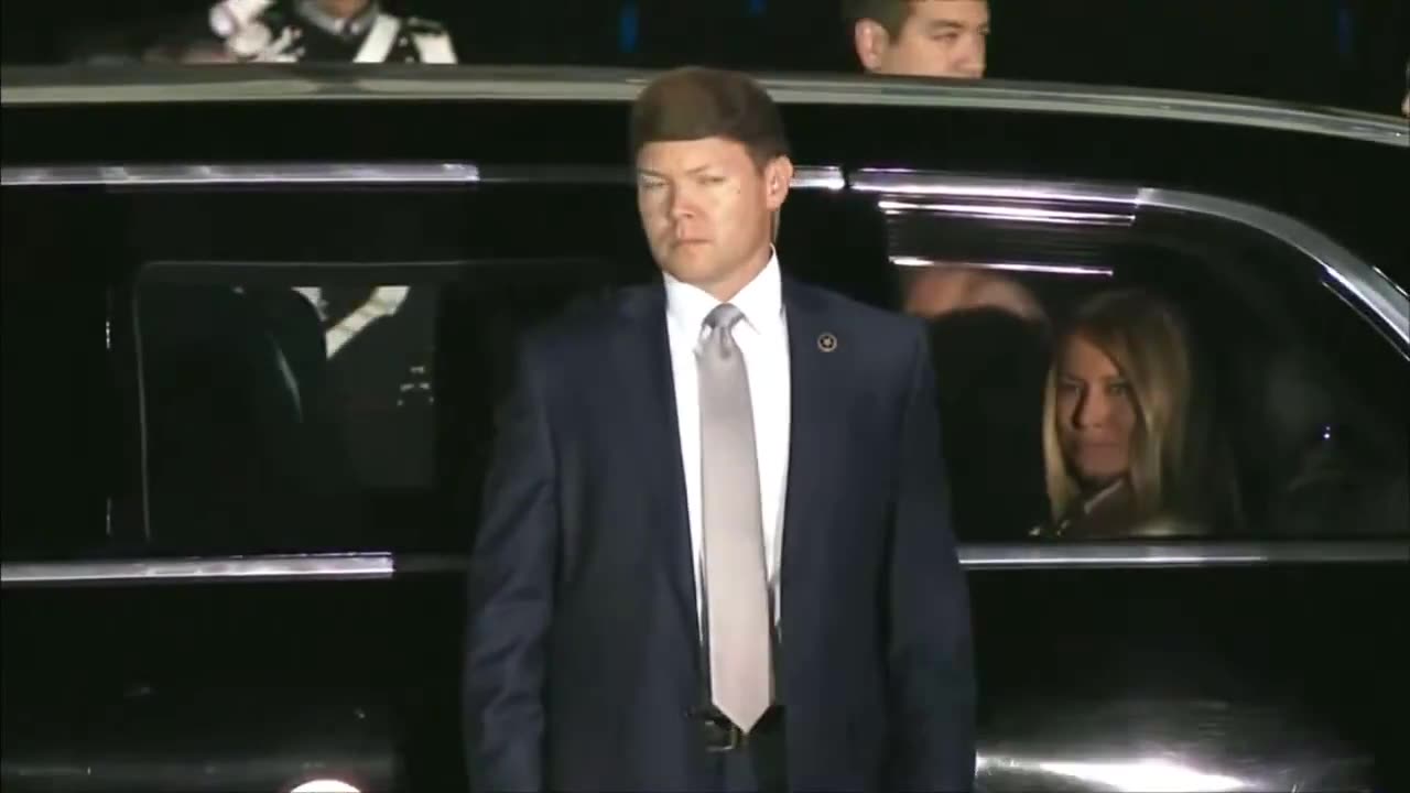 President Donald J. Trump followed First Lady Melania to her car door. What a gentleman