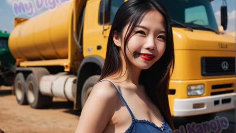 [4k] AI Lookbook - Whose that cute girl at the construction site? Yi Yi | 建筑工作的美女 儀儀 ❤️