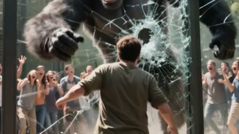 man vs gorilla and banana