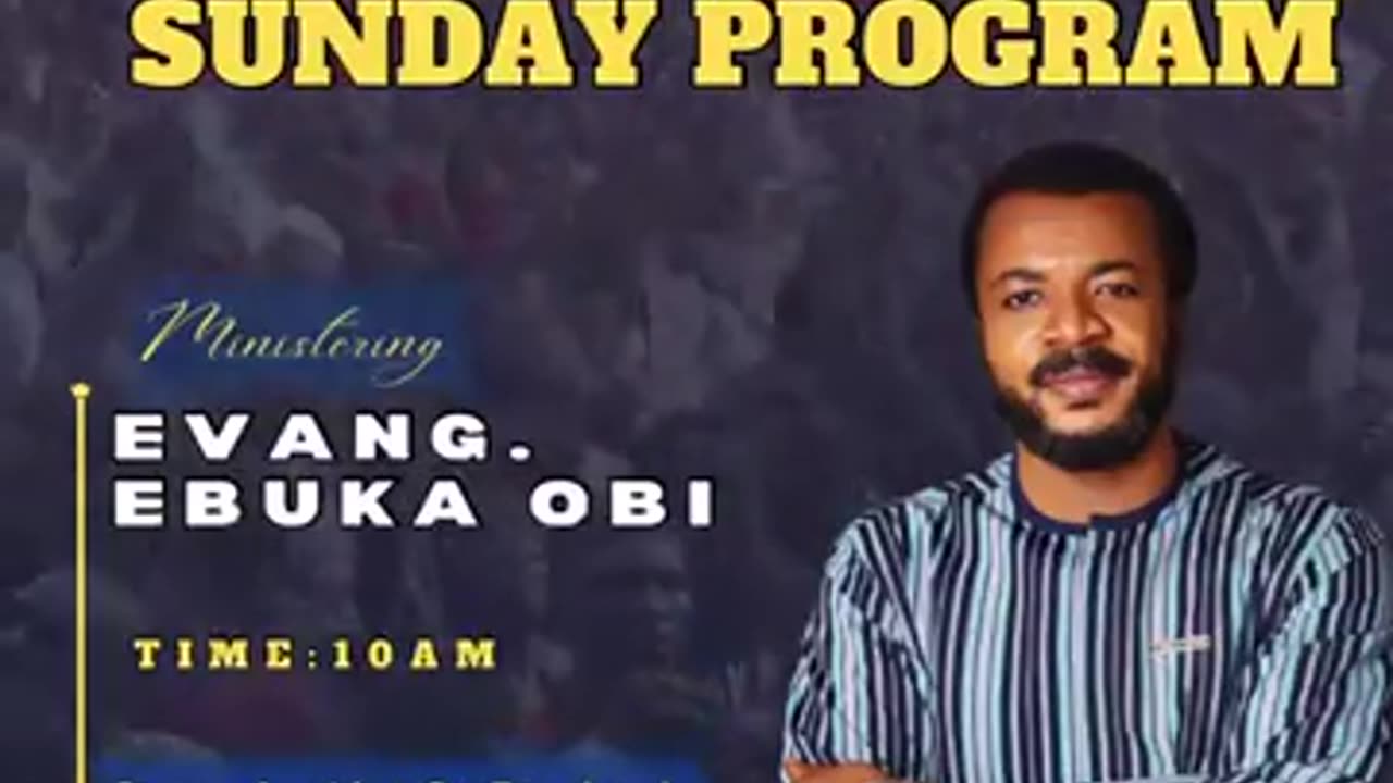 BE EXPECTANT OF SALVATION, HEALING AND MIRACLE AS YOU JOIN OUR SUNDAY FELLOWSHIP. June 4 2023