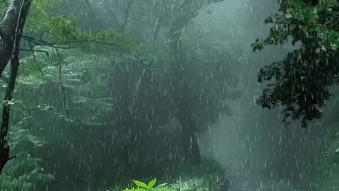 Walking Through Rainy Greens 🌧️💚
