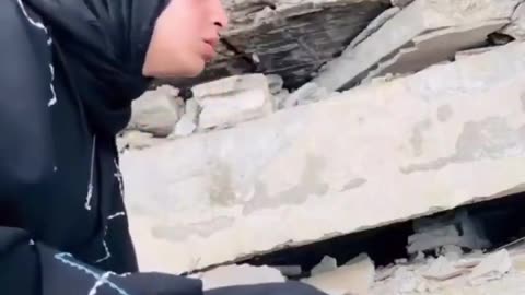 She lost her family and they are now under the rubble.