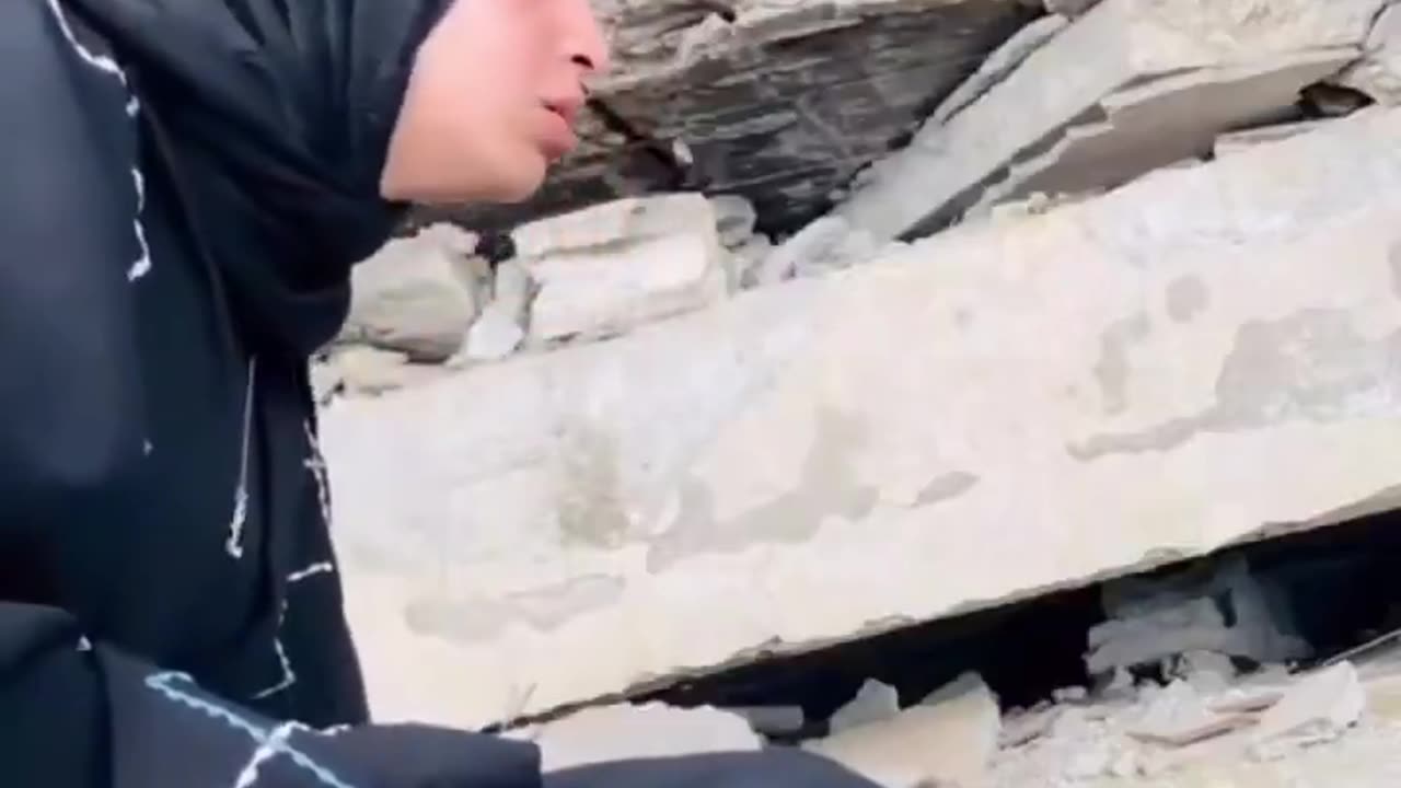 She lost her family and they are now under the rubble.