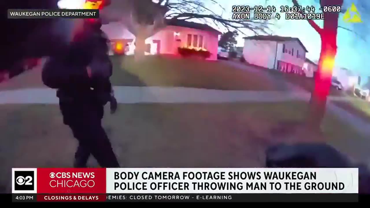 Cop toss suspect on the ground