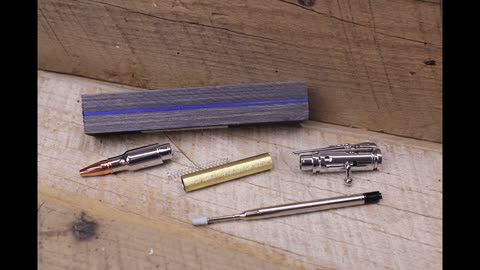 Gordon's Thin Blue Line Bolt Action Pen