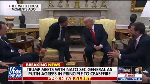 Trump meets with NATO Sec General Mark Rutte in oval office