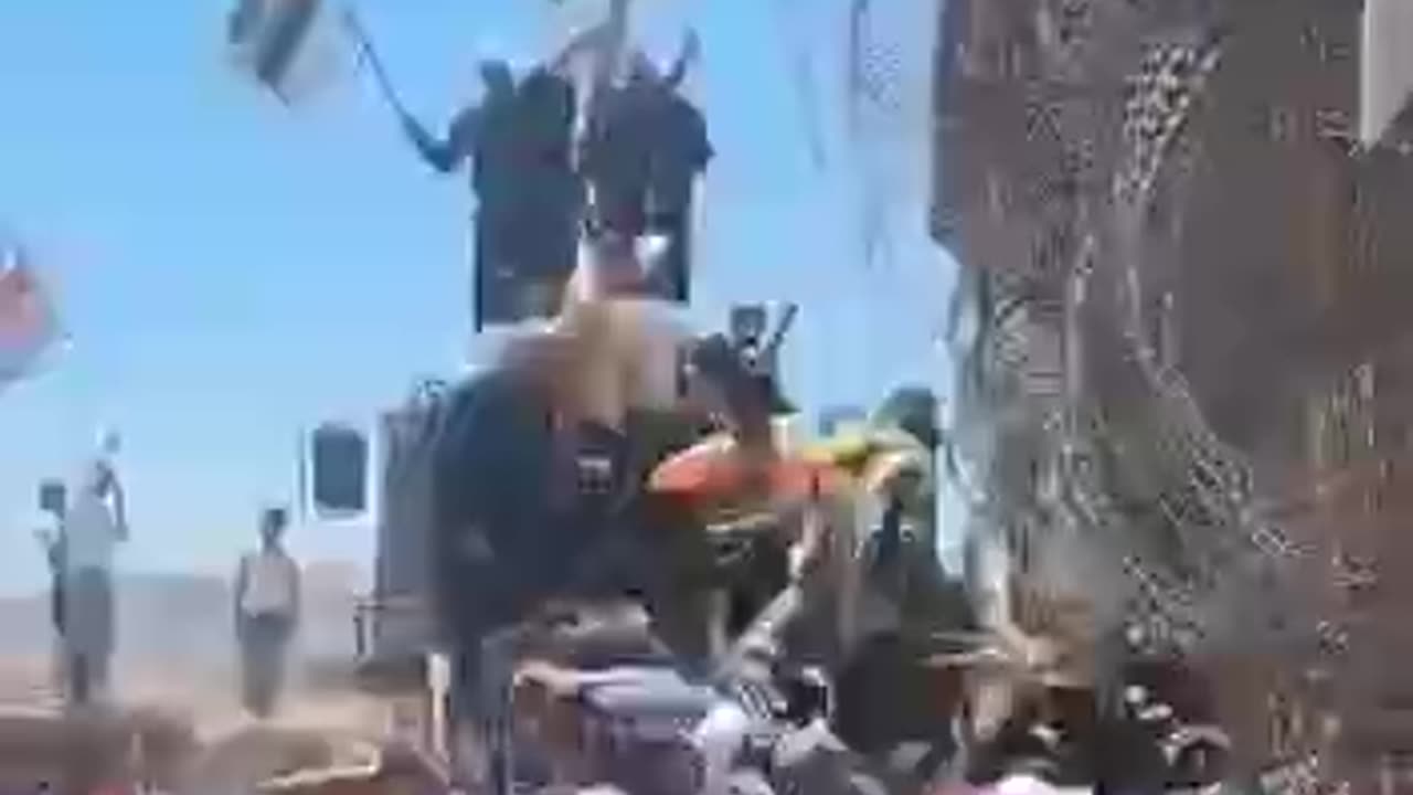 CHAOS: A dramatic scene unfolded on the Israeli-Syrian border today as dozens of Druze civilians