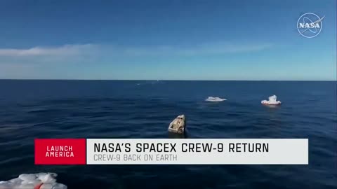 The NASA astronauts stranded in space for more than nine months have splashed down