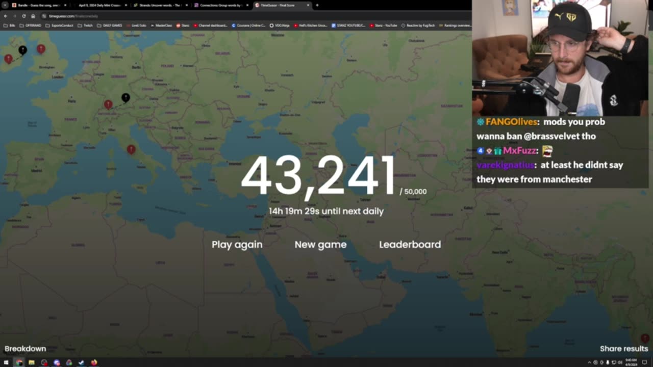 285 Daily games and then back on