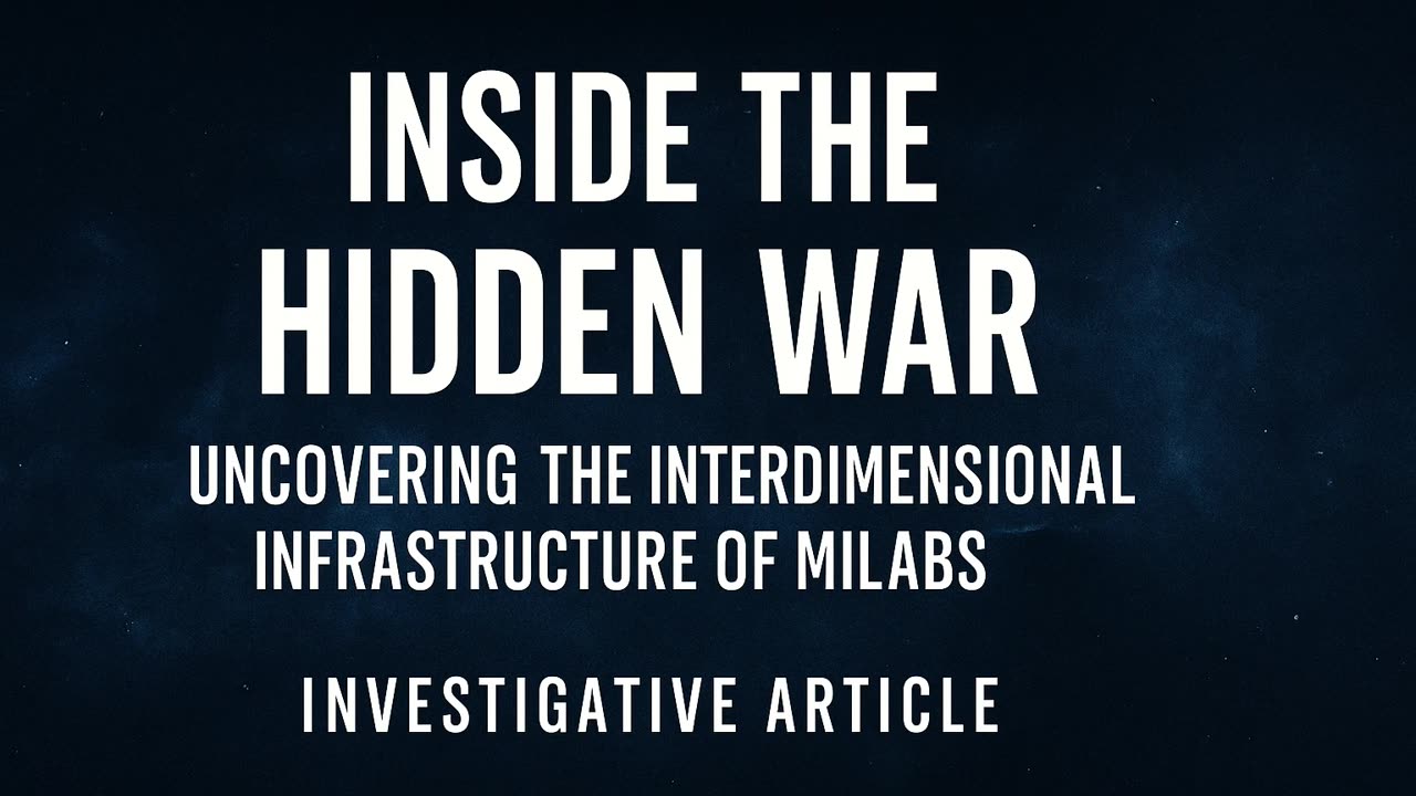 Inside the Hidden War: Uncovering the Interdimensional Infrastructure of MILABs