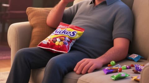 “When Dad Says Sharing Is Caring… 😂🍬”