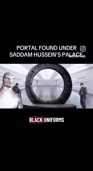 PORTAL FOUND UNDER SADDAM HUSSEINS PALACE