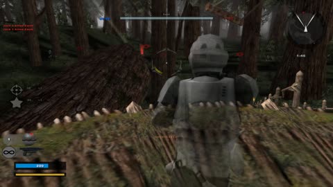 Star Wars Battlefront II 2005 Instant Action Hunt: Endor Empire Gameplay