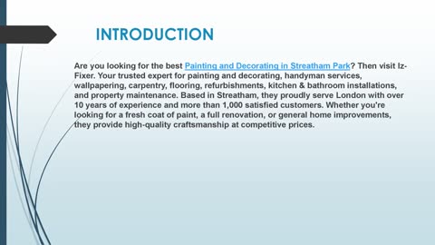 Looking for the best Painting and Decorating in Streatham Park