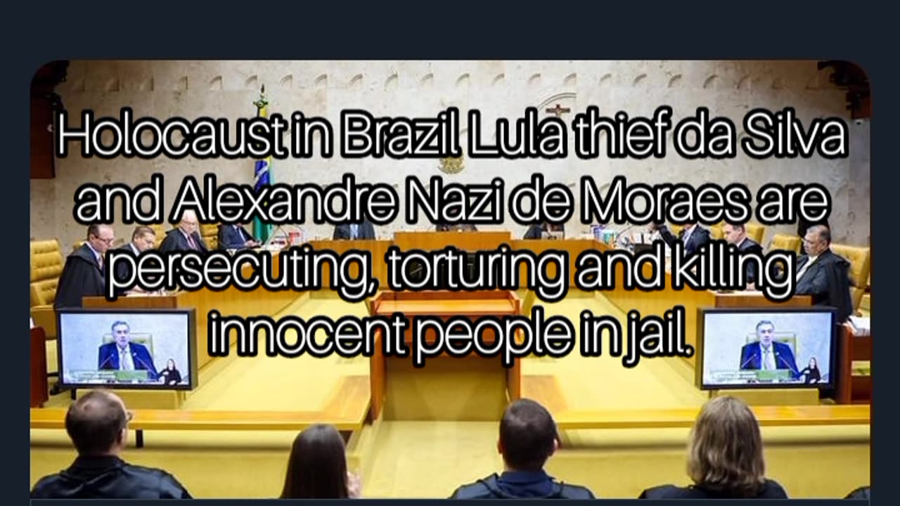Holocaust in Brazil Lula thief da Silva and Alexandre Nazi de Moraes are persecuting, torturing and killing innocent people in jail.