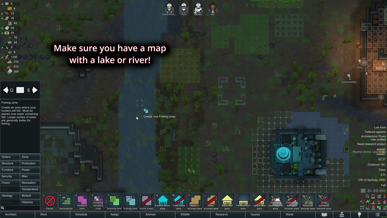 Rimworld ODYSSEY│ How to Start FISHING - Fast Guide 2025