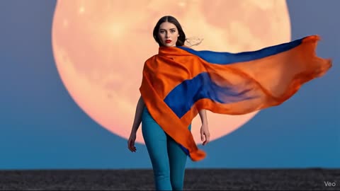 Super moon While Wearing Orange And Blue (AI Short)