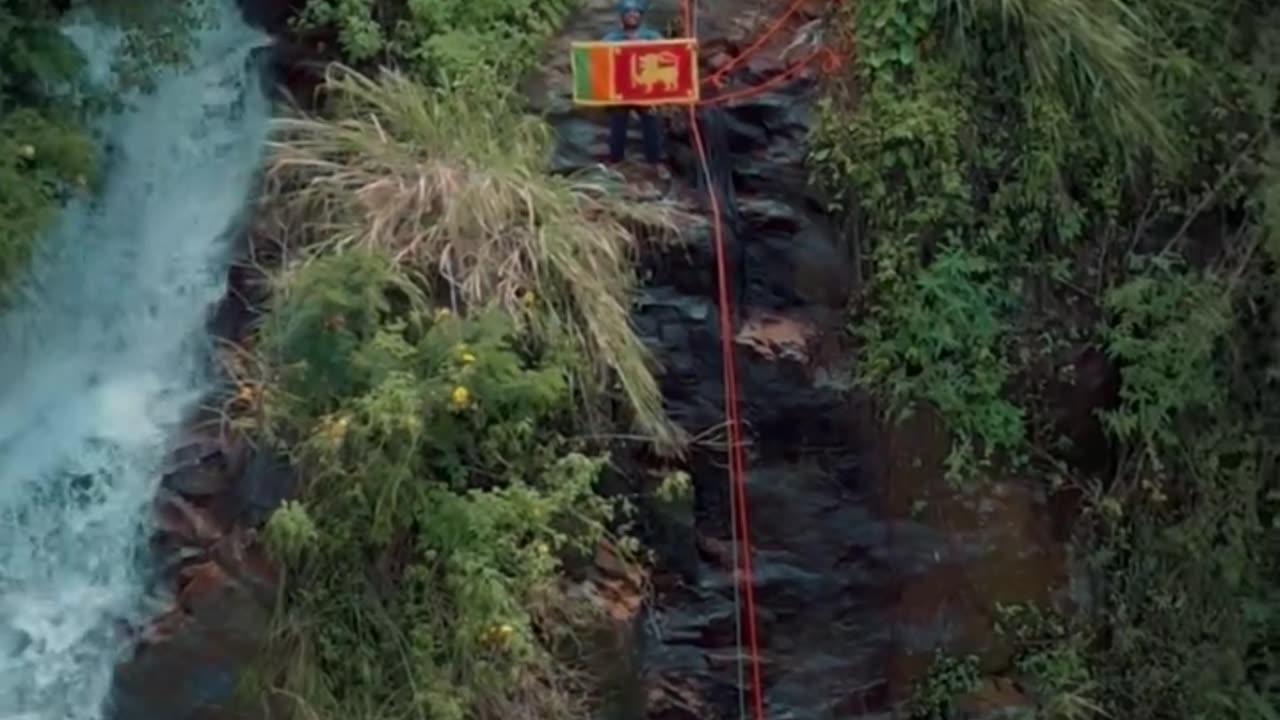 beautiful Puna Ella waterfall a