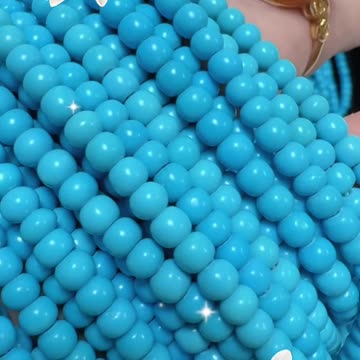 250612-11 Turquoise Bead Strand: Cosmic Debris Chain on the Wrist