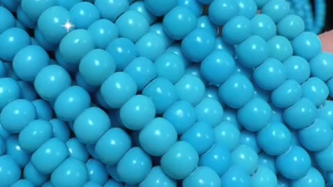 250612-11 Turquoise Bead Strand: Cosmic Debris Chain on the Wrist