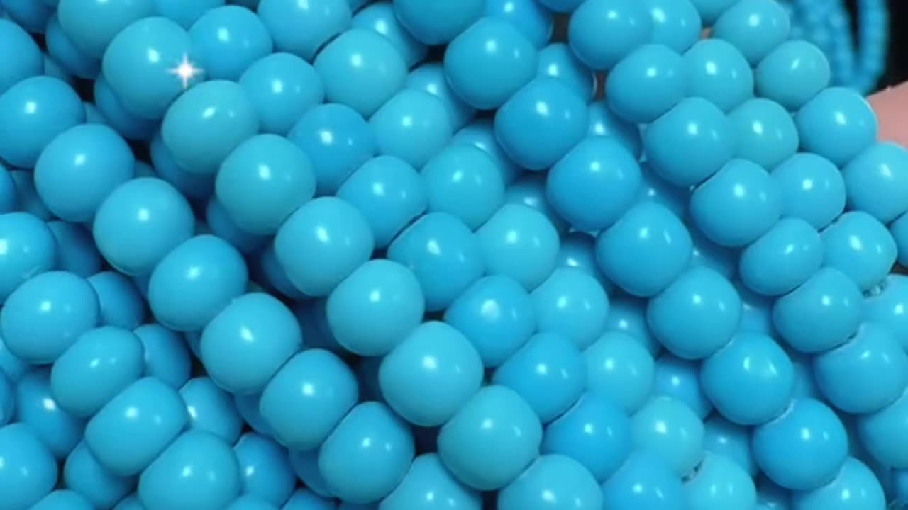 250612-11 Turquoise Bead Strand: Cosmic Debris Chain on the Wrist