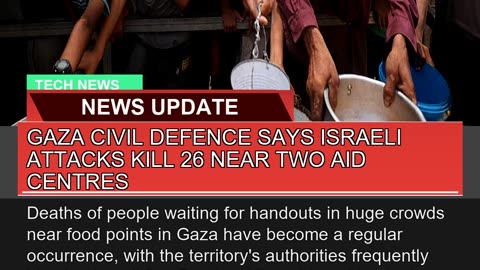 Gaza Civil Defence Says Israeli Attacks Kill Ne