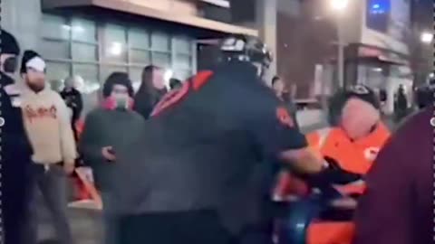 Antifa attacks disabled veteran