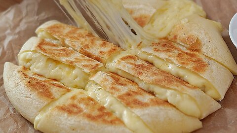 Cheese Potato Bread baked in frying pan