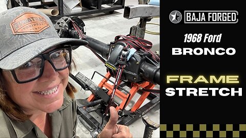 Ep13 The Bronco Gets CUT! | Frame Stretching a 1968 Ford Bronco Racer