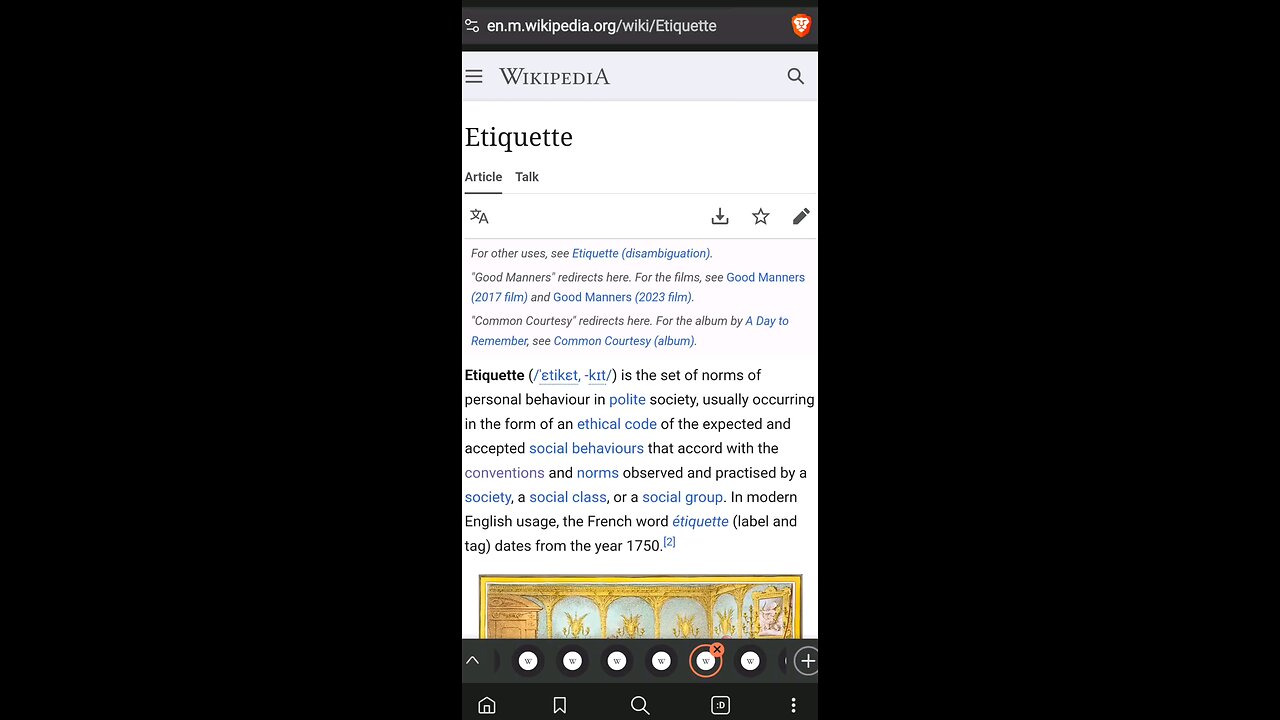 Etiquette