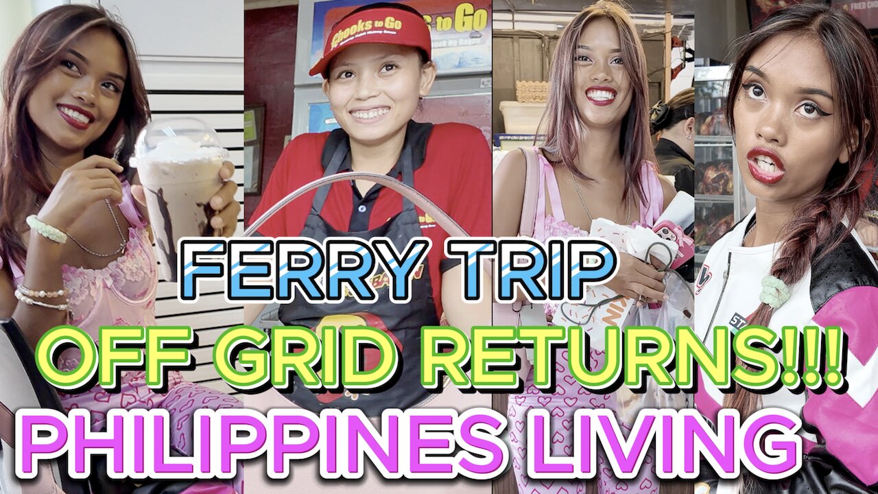 🇵🇠Filipina Ferry Trip Cebu to Bohol Bamboo Tiny House. OFF GRID ISLAND FAMILY PHILIPPINES LIVING