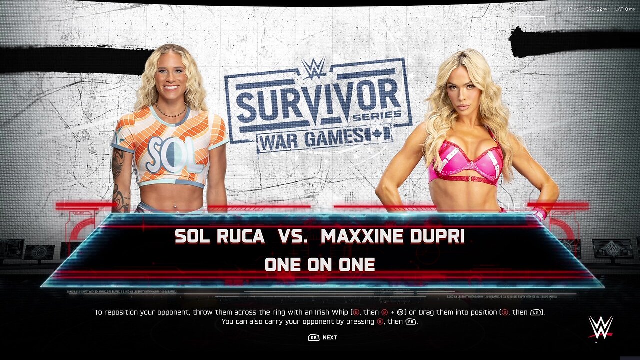 WWE 2k25 Sol Ruca vs Maxxine Dupri