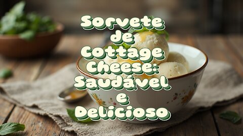 Sorvete de Cottage Cheese: Saudável e Delicioso