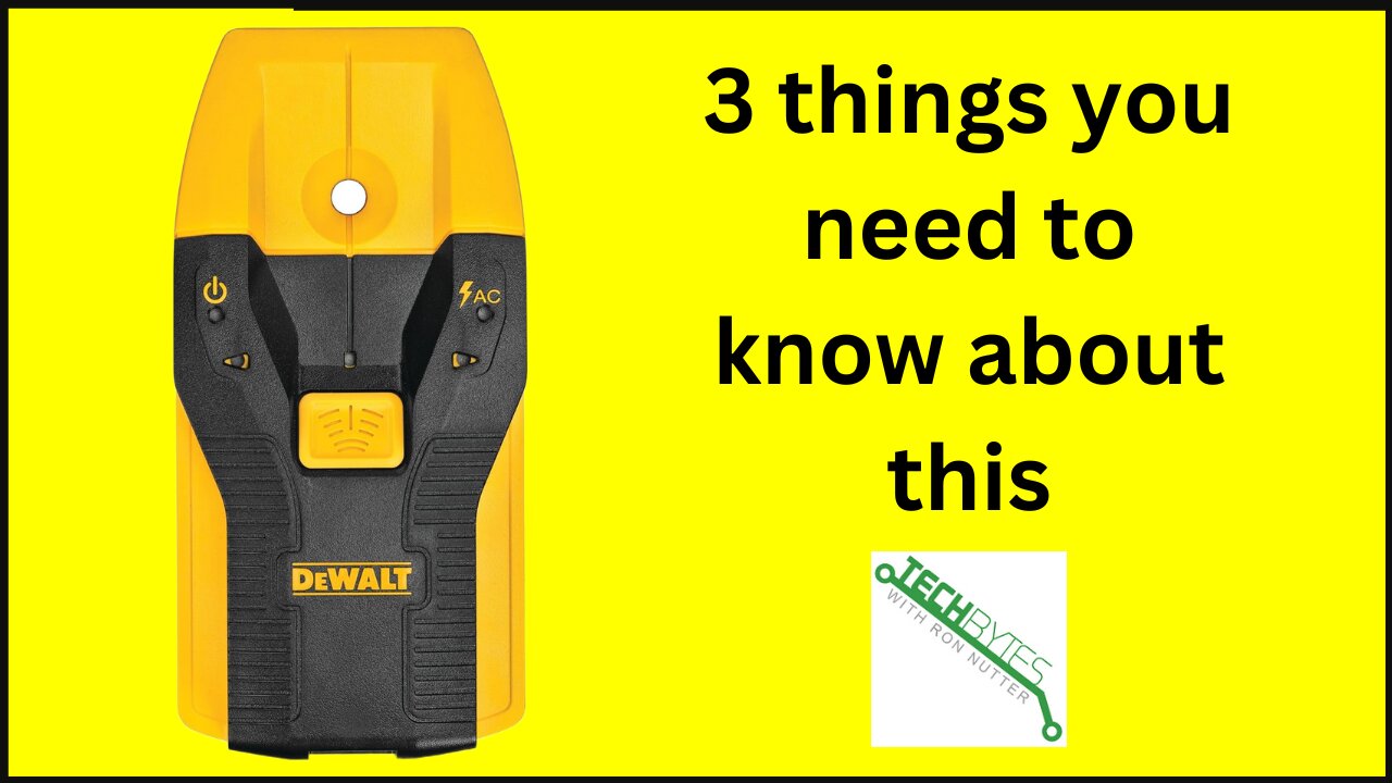 3 Things to know about the DEWALT Stud Finder