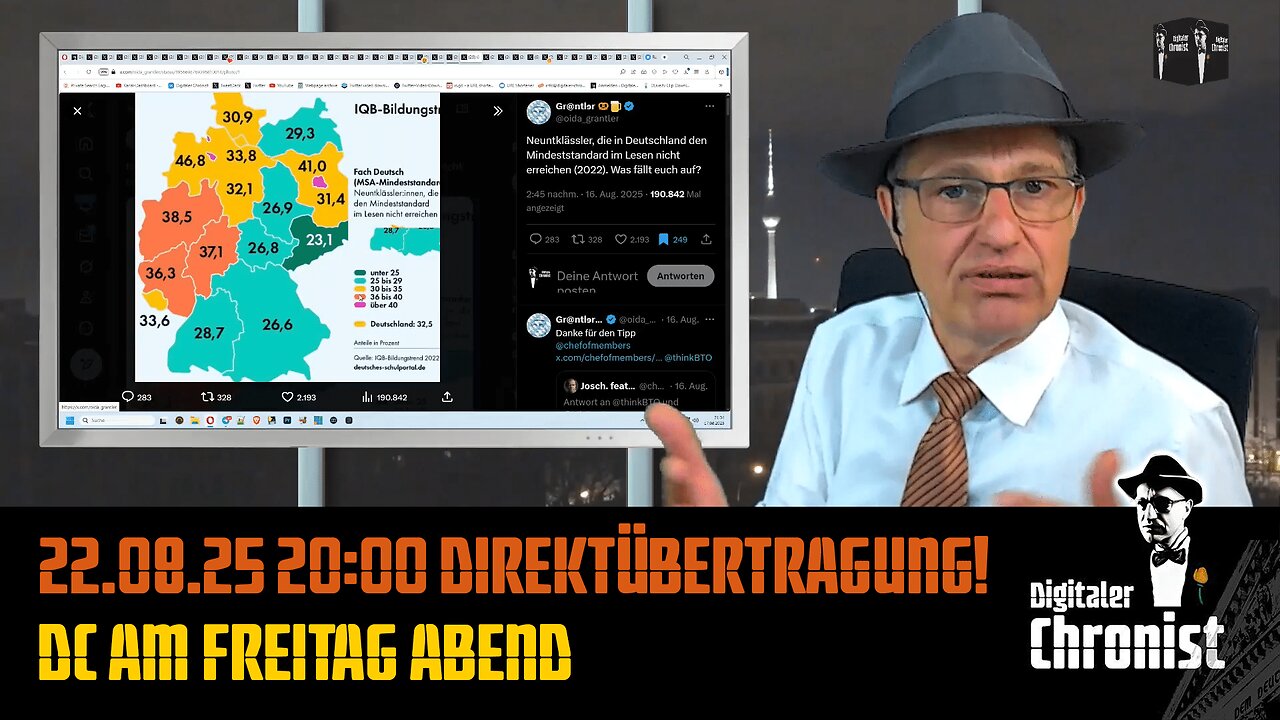 Aufzeichnung vom 22.08.25 Direktübertragung! DC am Freitag Abend