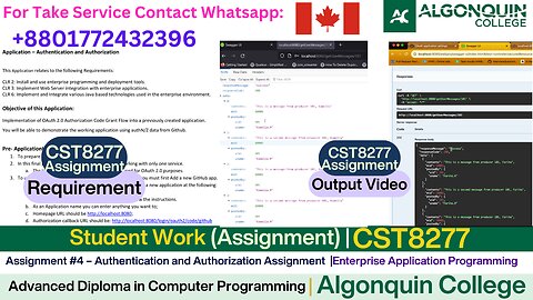 Student Work (Assignment) | CST8277 Assignment #4 Auth & OAuth Integration Task | Algonquin College