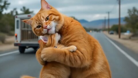 Baby Kitten’s First Steps with Mommy Cat – Too Cute to Handle!