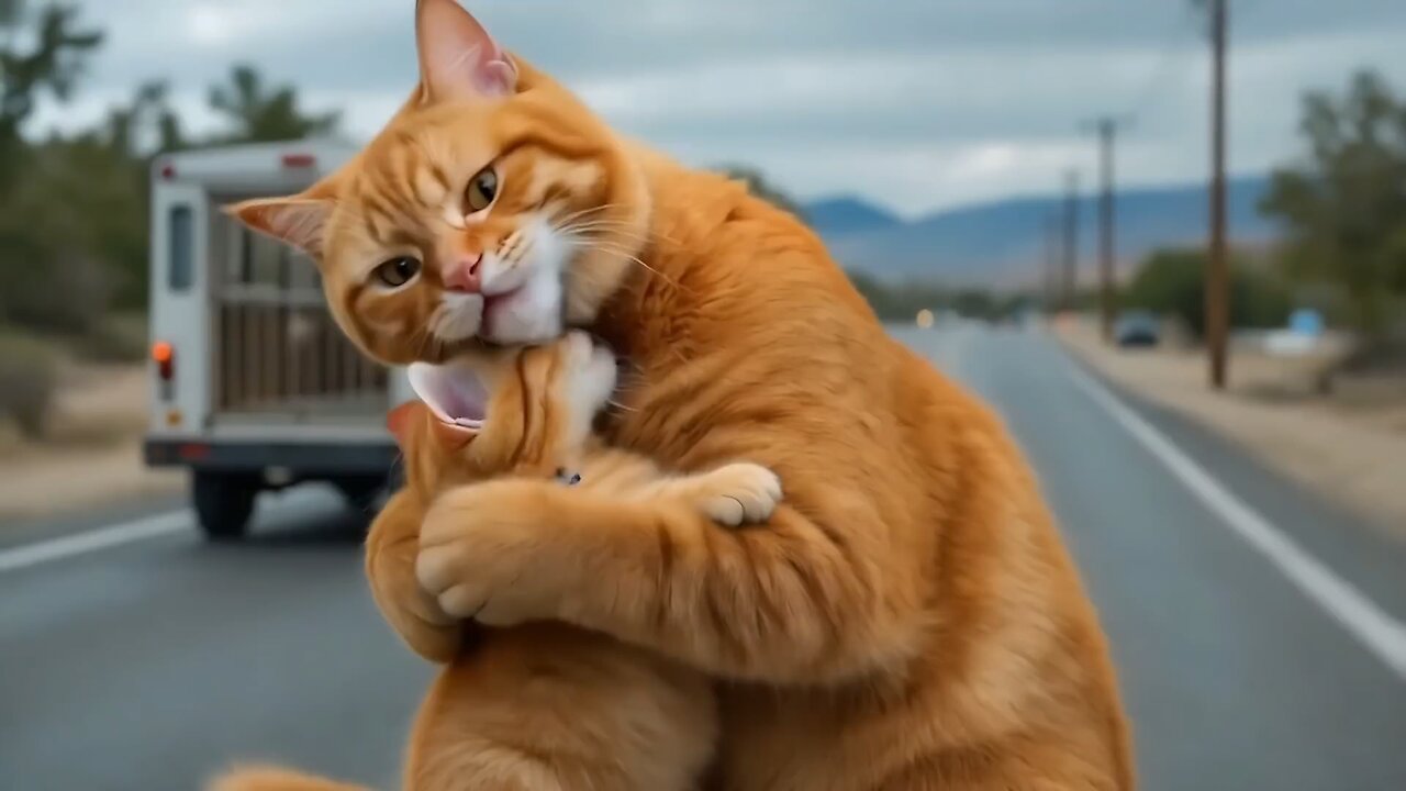Baby Kitten’s First Steps with Mommy Cat – Too Cute to Handle!