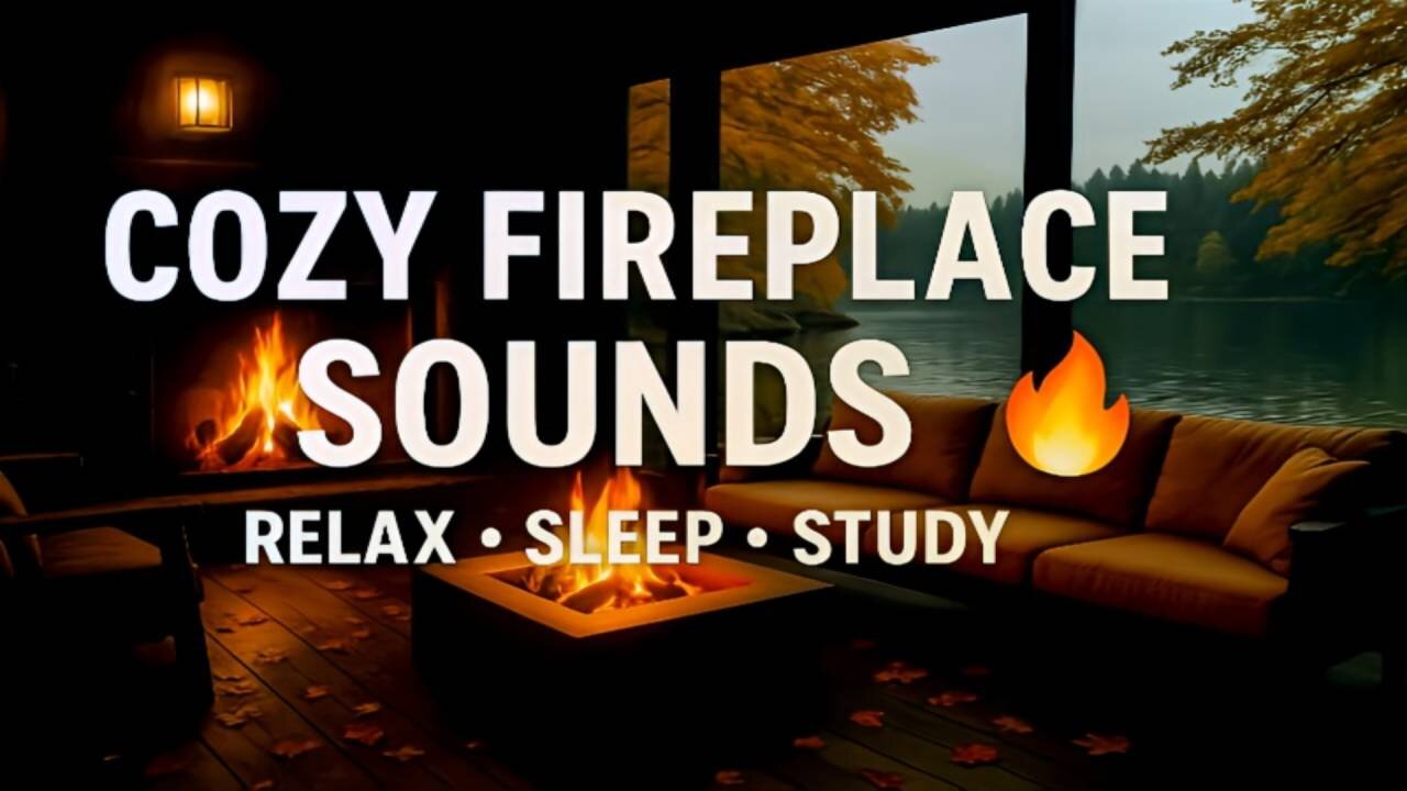 Cozy Fireplace Sounds for Relaxation & Sleep | Crackling Fire Ambience