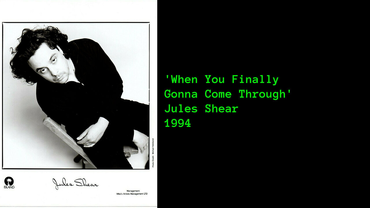 1994 - Jules Shear ' When You Finally Gonna Come Through'