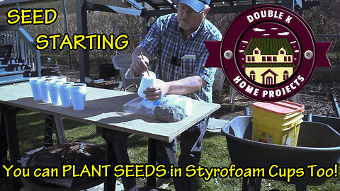Planting Garden SEEDS: Tomato and Bell Pepper Seed Starting in Styrofoam Cups
